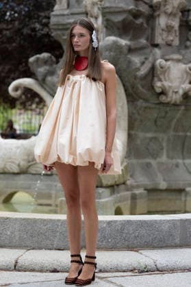 September 9, 2026, Madrid, Spain: A model parades with Maria Lafuente design during the OMODA Fashion Week Madrid at Jardines Sabatini Madrid. Madrid Spain  - ZUMAs197 20260909_aaa_s197_135 Copyright: xAtilanoxGarciax