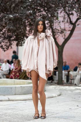 September 9, 2026, Madrid, Spain: A model parades with Maria Lafuente design during the OMODA Fashion Week Madrid at Jardines Sabatini Madrid. Madrid Spain  - ZUMAs197 20260909_aaa_s197_148 Copyright: xAtilanoxGarciax