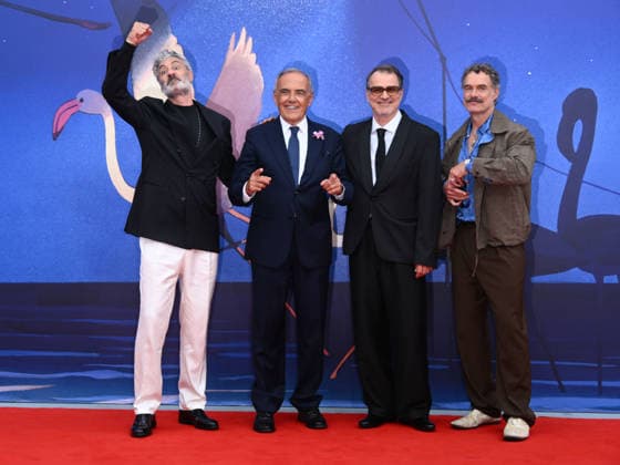 IPA88318655 - Venice, 83rd Venice International Film Festival 2026 - Night 8. Red Carpet for the film Place To Be. In attendance: Taika Waititi, Alberto Barbera, Director KornÃ l Mundruczo, and Murray Bartlett  Copyright: xAlbertoxTerenghix xPoolxPhotoxEventsx08x IPA88318655