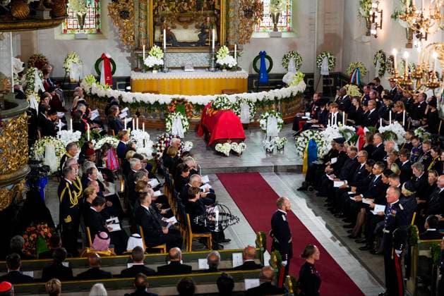09-09-2026 Funeral of King Harald of Norway during a royal procession from the Royal Palace Chapel to the Cathedral in Oslo. Queen Letizia and King Felipe Â  Copyright: xPPEx