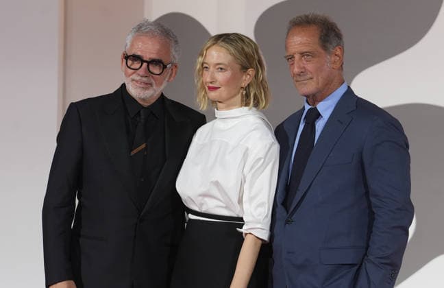 83rd Venice International Film Festival - 09 09 2026 0VENICE, ITALY - SEPTEMBER 09:Stephane Brize , Alba Rohrwacher and Vincent Lindon attends the Un Bon Petit Soldat Screening during the 83rd Venice International Film Festival at Sala Grande on September 09, 2026 in Venice, Italy. Photo: Laurent Lairys. venise  Copyright: xLaurentxLairysx
