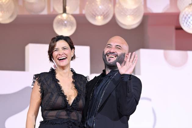 September 9, 2026, Venice, Rome, Italy: Giuliano Sangiorgi of the Negramaro group and Ilaria Macchia during the red carpet for the film The Fire That You Carry Inside, 83rd Venice Film Festival. Venice, September 9, 2026 Venice Italy  - ZUMAa289 20260909_zia_a289_467 Copyright: xMariaxLauraxAntonellix xAgfx
