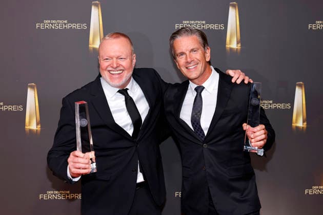 Entertainer Stefan Raab und Talkmaster Markus Lanz beim Deutscher Fernsehpreis 2026 im Confex-Center der Koelnmesse. Köln, 09.09.2026 NRW Deutschland Copyright: xChristophxHardtx