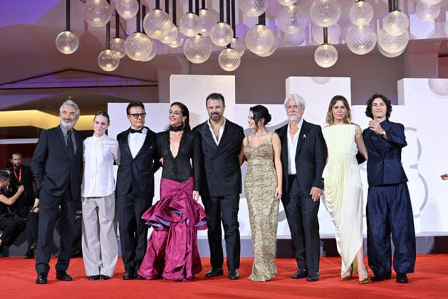 September 9, 2026, Venice, Rome, Italy: Tony Laudadio, Nicole Malay, Lino Musella, Vanessa Scalera, Edoardo De Angelis, Ivana Lotito, Tommaso Ragno, Elena Radonicich, and Samuele Mazza during the red carpet for the film The Fire That You Carry Inside, 83rd Venice Film Festival. Venice, September 9, 2026 Venice Italy  - ZUMAa289 20260909_zia_a289_530 Copyright: xMariaxLauraxAntonellix xAgfx