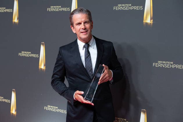 Preistraeger Markus LANZ, Moderator, Verleihung des Deutschen Fernsehpreises, Der Deutsche Fernsehpreis 2026, Deutscher Fernsehpreis 2026 im Confex Koeln, am 09.09.2025.