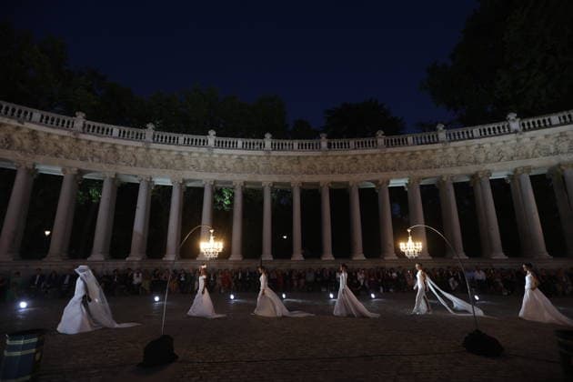September 9, 2026: September 9, 2026 (Madrid) Parade on the occasion of the World Fashion Week in Madrid by the designer Silvia Fernandez in the vicinity of the Monument of Alfonso XII in the heart of the Retiro Garden of the capital of Spain. - ZUMAc161 20260909_zap_c161_024 Copyright: xLorenzoxCarnerox