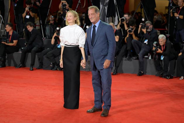 September 9, 2026, Venice Lido, Italy: Alba Rohrwacher (l) and Vincent Lindon (r) attend the red carpet of movie Un bon petit soldat during the 83rd Venice Film Festival at Palazzo del cinema. Venice Lido Italy  - ZUMAs197 20260909_aaa_s197_534 Copyright: xMarioxCartellix