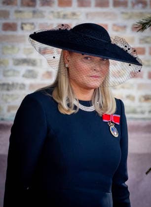09-09-2026 Funeral of King Harald of Norway during a royal procession from the Royal Palace Chapel to the Cathedral in Oslo. Queen Mette Marit Â  Copyright: xPPEx