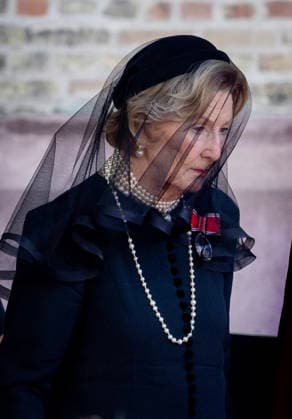 09-09-2026 Funeral of King Harald of Norway during a royal procession from the Royal Palace Chapel to the Cathedral in Oslo. Queen Sonja Â  Copyright: xPPEx