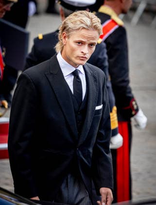 09-09-2026 Funeral of King Harald of Norway during a royal procession from the Royal Palace Chapel to the Cathedral in Oslo. Marius Borg Hoiby Â  Copyright: xPPEx