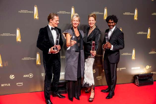 ABB FERNSEHPREIS- Max von der Groeben Anna Schudt Preistraeger mit dem Fernsehpreis zu Gast auf dem roten Teppich bei der Gala zr verleihung des Der Deutsche Fernsehpreis 2026 iim Confex Center am 09.09.2026 in Koeln NRW Deutschland