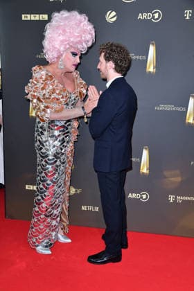 Olivia Jones und Louis Klamroth bei der Verleihung des Deutschen Fernsehpreis im Confex Center in Köln am 09.09.2026