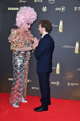 Olivia Jones und Louis Klamroth bei der Verleihung des Deutschen Fernsehpreis im Confex Center in Köln am 09.09.2026