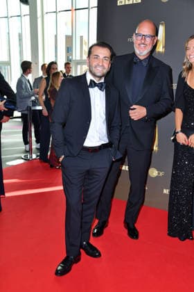 Ali Haydar Güngörmüs und Frank Rosin bei der Verleihung des Deutschen Fernsehpreis im Confex Center in Köln am 09.09.2026