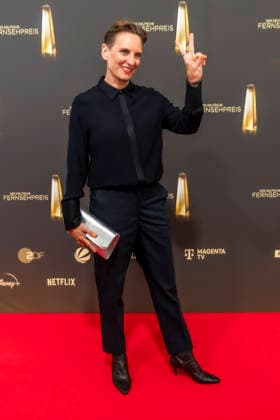 ABB FERNSEHPREIS- Okka Gundel Sport Moderatorin zu Gast auf dem roten Teppich bei der Gala zr verleihung des Der Deutsche Fernsehpreis 2026 im Confex Center am 09.09.2026 in Koeln NRW Deutschland
