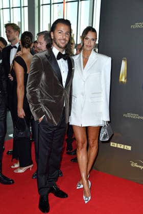Riccardo Basile und Laura Wontorra bei der Verleihung des Deutschen Fernsehpreis im Confex Center in Köln am 09.09.2026