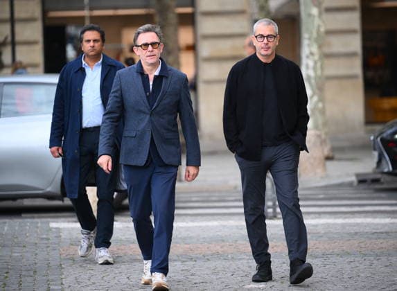 Jean-Paul Rappeneau Funeral - Paris Michel Hazanaviciusichel and Ali Baddou during the funeral of Jean-Paul Rappeneau, French director and screenwriter, at the Saint-Sulpice church in Paris, France, on September 10, 2026. The director of Cyrano de Bergerac, Jean-Paul Rappeneau, has died at the age of 94. Photo by Eliot Blondet ABACAPRESS.COM Paris France  Copyright: xBlondetxEliot ABACAx