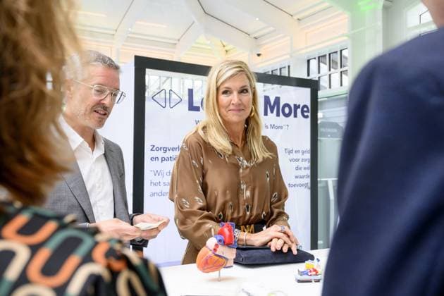 Nieuwegein, The Netherlands, 2026-09-10 11:23:48 NIEUWEGEIN, 10-09-2026, Green Village Queen Maxima attends a symposium of the national Care Evaluation and Appropriate Use (ZE&GG) program in Nieuwegein. Less is More is a movement that contributes to appropriate care in the Netherlands. PHOTO: NLBeeld Patrick van Emst Credit: NL Beeld Patrick van Emst  Copyright: xx x
