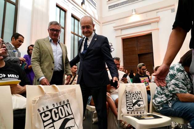 Official presentation of the second edition of San Diego Comic Con Málaga Photo from the official presentation of the second edition of San Diego Comic Con Málaga September 10, 2026, in Málaga, Andalusia, Spain The event was attended by the Second Vice President and Minister of Tourism, Justice, Deregulation, and Local Administration, Manuel Gavira; the Minister of Artificial Intelligence, Digital Development, and Public Administration, José Antonio Nieto; the mayor of Málaga, Francisco de la Torre; and the CEO of San Diego Comic-Con Málaga, Fernando Piquer. SEPTEMBER 10, 2026, in Málaga, Málaga, Spain Copyright: xÃlexxZeax 7762598