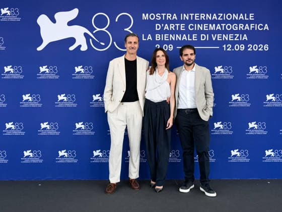 IPA88350410 - Venice, 83rd Venice International Film Festival 2026 - Day 9. Photocall for the TV series Peccato. Pictured: Giulio Somazzi, Emanuela Fanelli, Valerio Vestoso  Copyright: xAlbertoxTerenghix xPoolxPhotoxEventsx08x IPA88350410