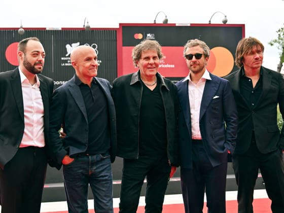IPA88357706 - Venice, 83rd Venice International Film Festival 2026 - Night 9 - Be Brave red carpet - Pictured: Roberto Beragnoli, Francesco Carrozzini, Renzo Rosso, Lorenzo Mieli, Roberto Beragnoli  Copyright: xManuelexMangiarottix xPoolxPhotoxEventsx08x IPA88357706