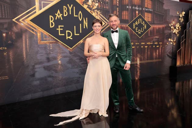 Liv Lisa Fries and Volker Bruch attend the premiere of the fifth and final season of the series Babylon Berlin on September 10, 2026 at Zoo Palast in Berlin, Germany Premiere of the fifth and final season of the series Babylon Berlin in Berlin, Germany