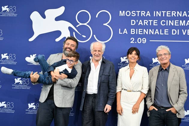 September 10, 2026, Venice, Rome, Italy: Leonardo Lidi, Lorenzo Perrotta, Toni Servillo, Serena Rossi, and Mario Martone during the photocall for the film Scherzetto, at the 83rd Venice Film Festival. Venice, September 10, 2026 Venice Italy - ZUMAa289 20260910_zia_a289_370 Copyright: xMlax xAgfx