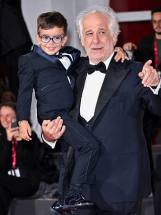 IPA88369871 - Venice, 83rd Venice International Film Festival 2026 - Night 9. Red Carpet for the film *Scherzetto* - Pictured: Toni Servillo, Lorenzo Pezzotta  Copyright: xSimonexComix xPoolxPhotoxEventsx08x IPA88369871