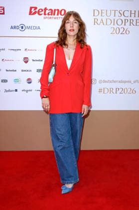 Antje Schomaker bei der Verleihung des 17. Deutschen Radiopreises 2026 im Stage Theater an der Elbe. Hamburg, 10.09.2026