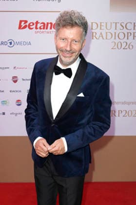 Thorsten Schorn bei der Verleihung des 17. Deutschen Radiopreises 2026 im Stage Theater an der Elbe. Hamburg, 10.09.2026