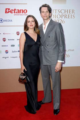 Alice Dwyer mit Ehemann Sabin Tambrea bei der Verleihung des 17. Deutschen Radiopreises 2026 im Stage Theater an der Elbe. Hamburg, 10.09.2026
