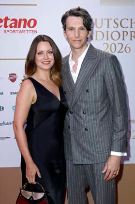 Alice Dwyer mit Ehemann Sabin Tambrea bei der Verleihung des 17. Deutschen Radiopreises 2026 im Stage Theater an der Elbe. Hamburg, 10.09.2026