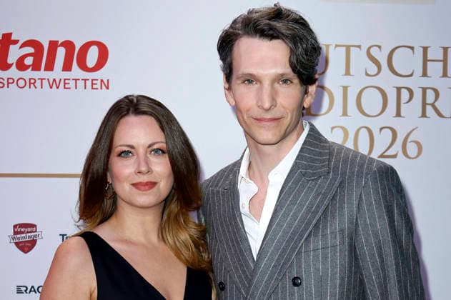 Alice Dwyer mit Ehemann Sabin Tambrea bei der Verleihung des 17. Deutschen Radiopreises 2026 im Stage Theater an der Elbe. Hamburg, 10.09.2026