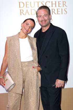 Sasha mit Ehefrau Julia Röntgen bei der Verleihung des 17. Deutschen Radiopreises 2026 im Stage Theater an der Elbe. Hamburg, 10.09.2026