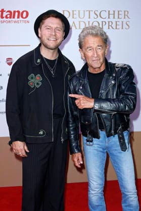 Johannes Oerding und Peter Maffay bei der Verleihung des 17. Deutschen Radiopreises 2026 im Stage Theater an der Elbe. Hamburg, 10.09.2026