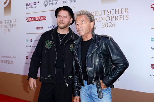 Johannes Oerding und Peter Maffay bei der Verleihung des 17. Deutschen Radiopreises 2026 im Stage Theater an der Elbe. Hamburg, 10.09.2026