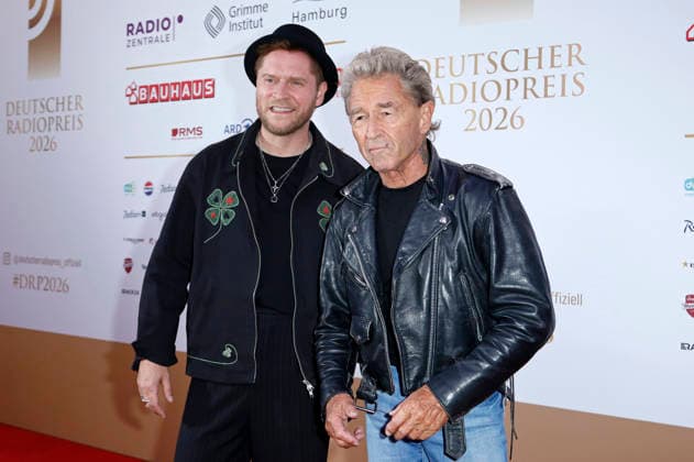 Johannes Oerding und Peter Maffay bei der Verleihung des 17. Deutschen Radiopreises 2026 im Stage Theater an der Elbe. Hamburg, 10.09.2026