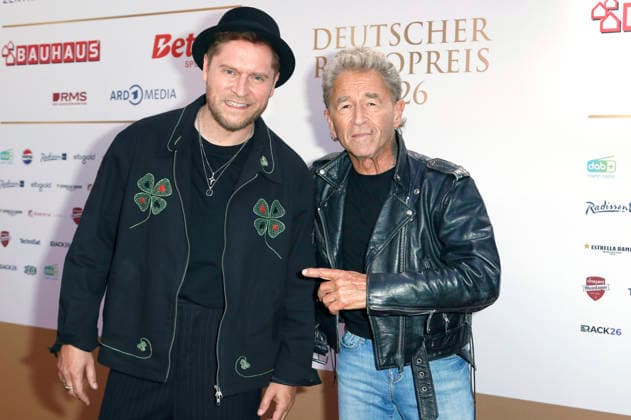Johannes Oerding und Peter Maffay bei der Verleihung des 17. Deutschen Radiopreises 2026 im Stage Theater an der Elbe. Hamburg, 10.09.2026