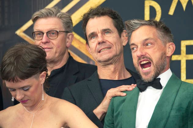 Liv Lisa Fries, Hendrik Handloegten, Tom Tykwer und Volker Bruch bei der Weltpremiere der 5. und finalen Staffel der TV-Serie Babylon Berlin im Zoo Palast. Berlin, 10.09.2026