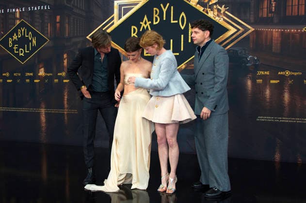 Max Mauff, Liv Lisa Fries, Leonie Benesch und Christian Friedel bei der Weltpremiere der 5. und finalen Staffel der TV-Serie Babylon Berlin im Zoo Palast. Berlin, 10.09.2026