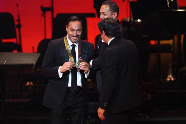 The American politician Joaquin Castro (L) celebrates after winning an award for public service at the 39th Hispanic Heritage Awards at Orchestra Hall in Minneapolis, United States, 10 September 2026. Hispanic Heritage Awards in Minneapolis !ACHTUNG: NUR REDAKTIONELLE NUTZUNG!  Copyright: xAdamxBettcherx AME6395 20260911-55021365555_1