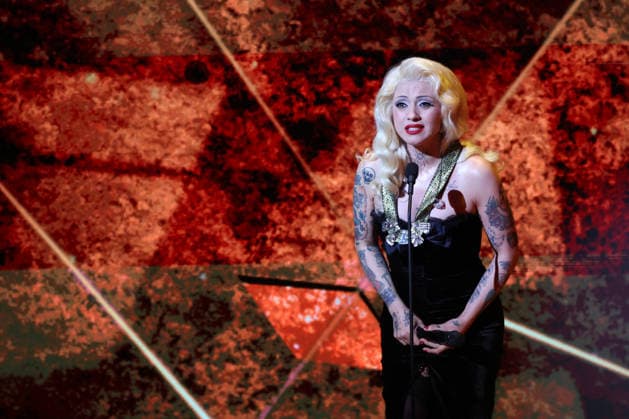 Chilean-Mexican singer-songwriter Mon Laferte speaks after receiving an award during the 39th annual Hispanic Heritage Awards at Orchestra Hall in Minneapolis, United States, 10 September 2026. Hispanic Heritage Awards in Minneapolis !ACHTUNG: NUR REDAKTIONELLE NUTZUNG!  Copyright: xAdamxBettcherx AME6453 20260911-55021366113_1