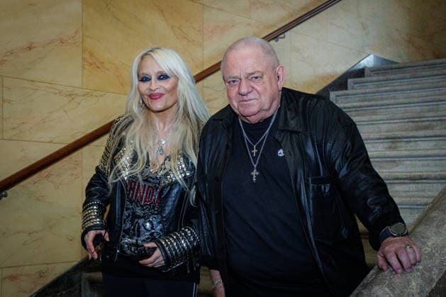 10.09.2026. Wuppertal. (l-r) Doro Pesch und Udo Dirkschneider am Rande einer Pressekonferenz zur Bekanntgabe des neu ins Leben gerufenen Udo Dirkschneider Music Award (UDMA). Wuppertal Historische Stadthalle Nordrhein-Westfalen Deutschland