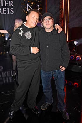 Guido Maria Kretschmer und Bjarne Mädel bei der Verleihung des 17. Deutschen Radiopreises 2026 im Stage Theater an der Elbe. Hamburg, 10.09.2026