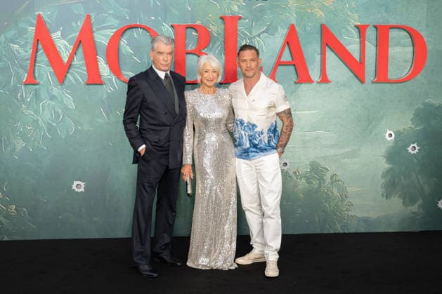 Pierce Brosnan, Dame Helen Mirren and Tom Hardy attends MobLand Season Two - World Premiere at the Odeon Luxe Leicester Square in London, England. UK. Thursday 10th September 2026. Copyright: xJamesxWarrenx MOBLAND - SEASON TWO - WORLD PREIERE 6