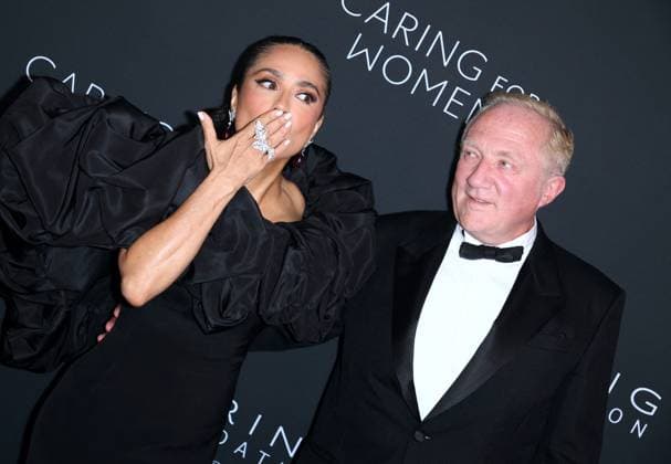 5th Annual Kering Caring For Women - NYC Salma Hayek and François-Henri Pinault attend the 5th Annual Kering Caring For Women at The Pool restaurant in New York, NY on September 10, 2026. Photo by Charles Guerin ABACAPRESS.COM New York City NY United States  Copyright: xGuerinxCharles ABACAx