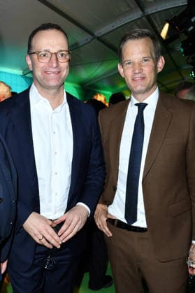 Jens Spahn und Prof. Dr. med. Hendrik Streeck bei der Bertelsmann Party 2026 in der Bertelsmann Repräsentanz in Berlin am 10.09.2026