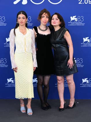 IPA88397248 - Venice, 83rd Venice International Film Festival 2026 - Day 10. Photocall for the film Kami Nour. Pictured: Sadaf Asgari, Forouzan Jamshidnejad  Copyright: xAlbertoxTerenghix xPoolxPhotoxEventsx08x IPA88397248