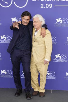 Foto IPP Daniele Cifala’ Venezia 11 09 2026 Ritorno a Buenos Aires Photocall - The 83rd Venice International Film Festival nella foto : Adriano Giannini and Marco Bechis attend the Ritorno a Buenos Aires Photocall during the 83rd Venice International Film Festival at Palazzo del Casino on September 11, 2026 in Venice, Italy. Italy Photo Press - World Copyright Ritorno a Buenos Aires Photoca