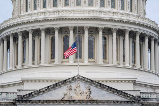 U.S. Capitol marks 25th anniversary of 9 11 attacks with memorial service WASHINGTON, D.C., UNITED STATES - SEPTEMBER 11: The U.S. Capitol is seen with flags lowered to half-staff during a Former Members of Congress 9 11 Memorial Service on Capitol Hill in Washington, DC, on September 11, 2026. The United States is commemorating the 25th anniversary of the September 11, 2001, terrorist attacks. Mehmet Eser Anadolu Washington DC United States. Editorial use only. Please get in touch for any other usage.  Copyright: x2026xAnadoluxMehmetxEserx